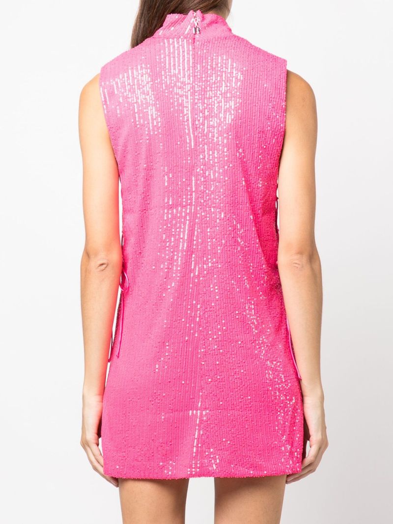 Pink Sequinned Mini Dress