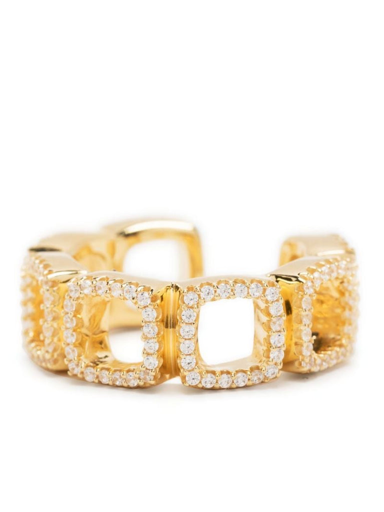 Gold-plated Cushion Open Crystal Single Ear Cuff