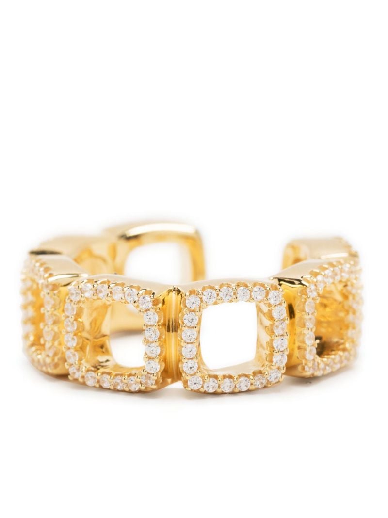 Gold-plated Cushion Open Crystal Single Ear Cuff
