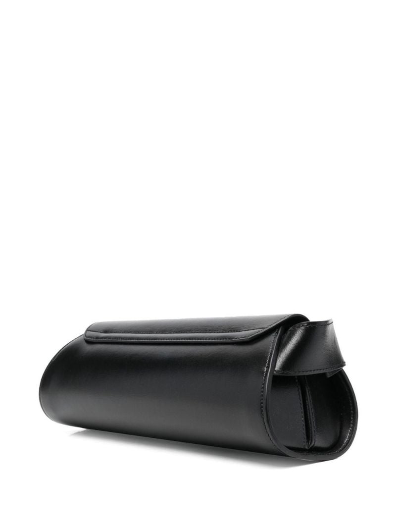 Black Cannolo Small Leather Shoulder Bag