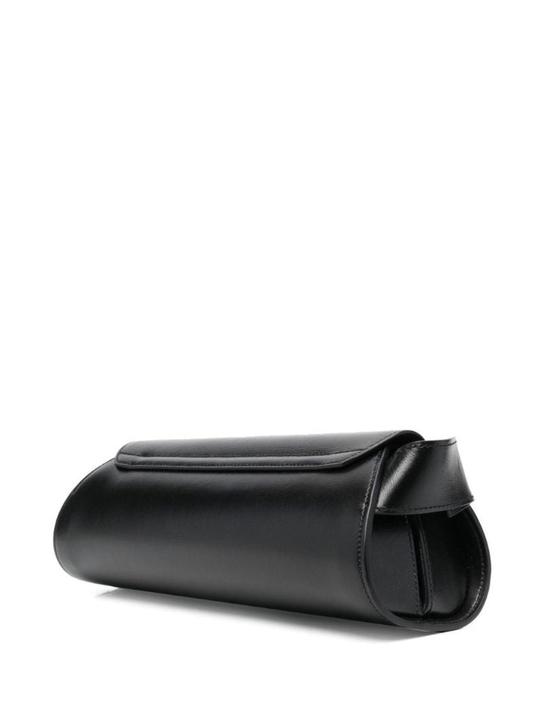 Black Cannolo Small Leather Shoulder Bag