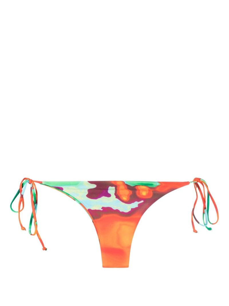 Orange Kauai Graphic Print Bikini Bottoms