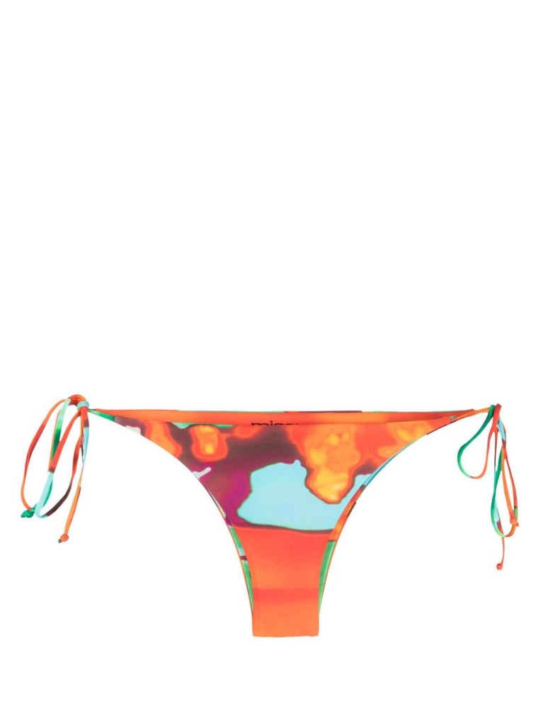 Orange Kauai Graphic Print Bikini Bottoms
