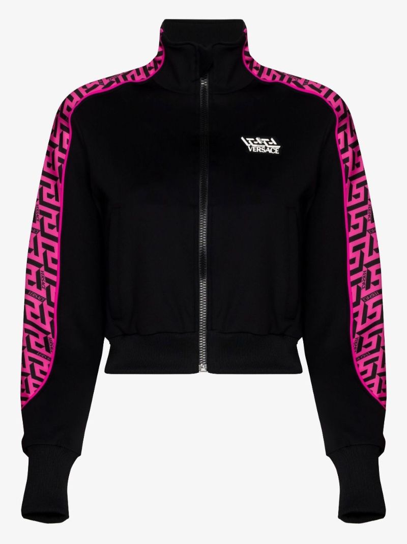 Black La Greca Zip-up Jacket