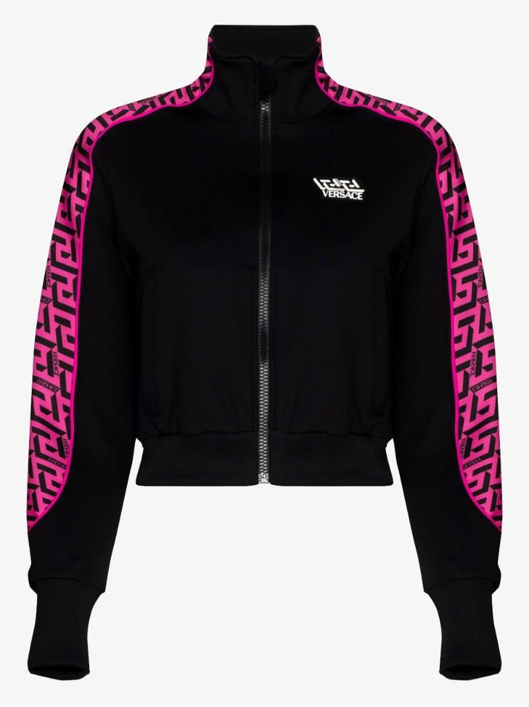 Black La Greca Zip-up Jacket