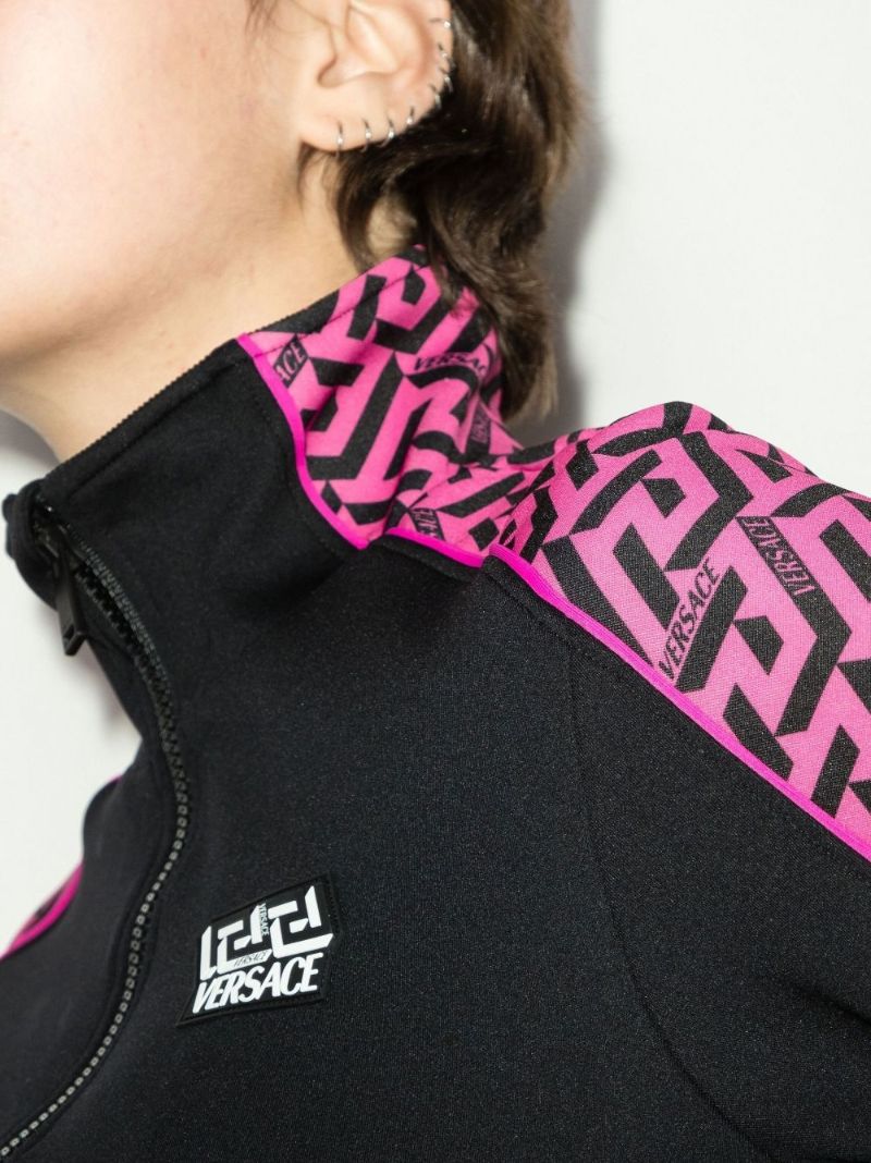 Black La Greca Zip-up Jacket