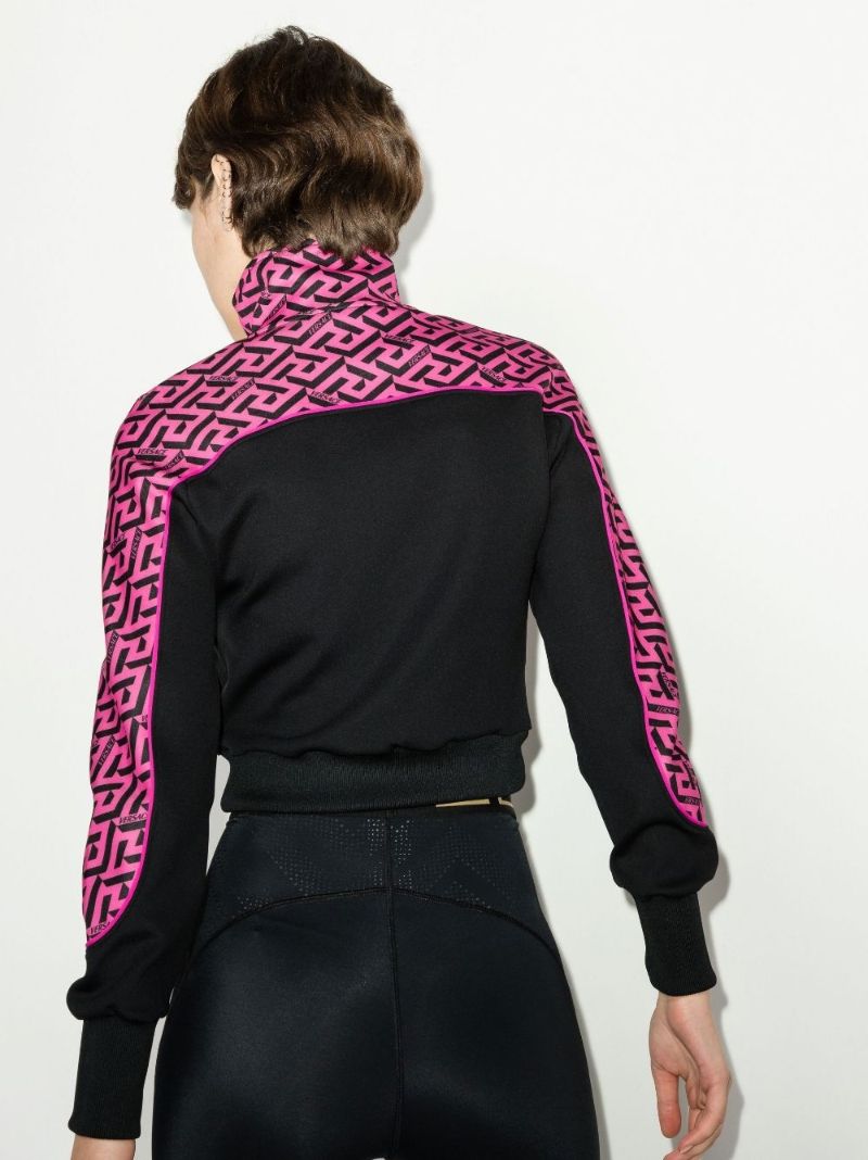Black La Greca Zip-up Jacket