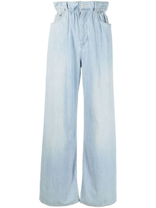 Blue Chambray Paperbag Waist Jeans