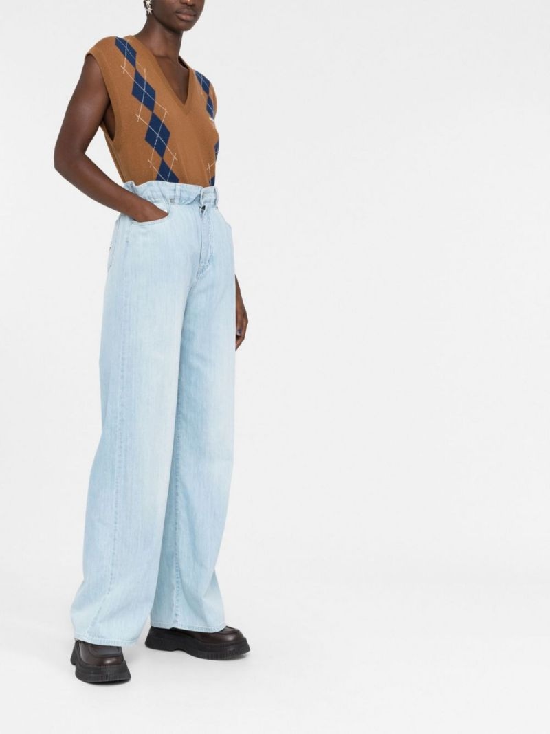 Blue Chambray Paperbag Waist Jeans