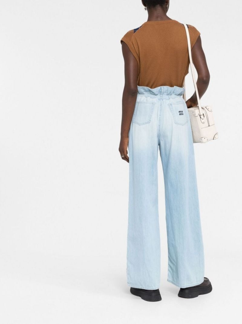 Blue Chambray Paperbag Waist Jeans