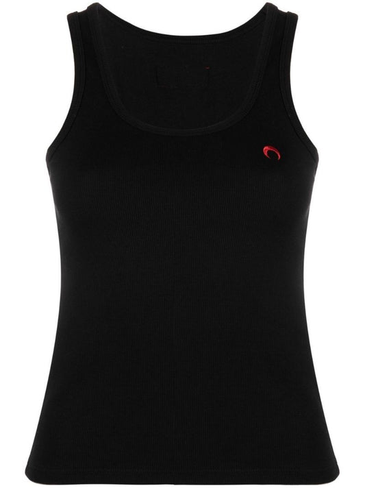 Black Crescent Moon Organic Cotton Tank Top