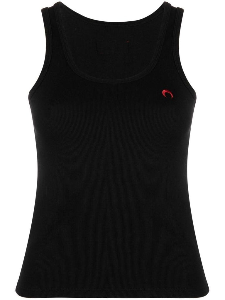 Black Crescent Moon Organic Cotton Tank Top