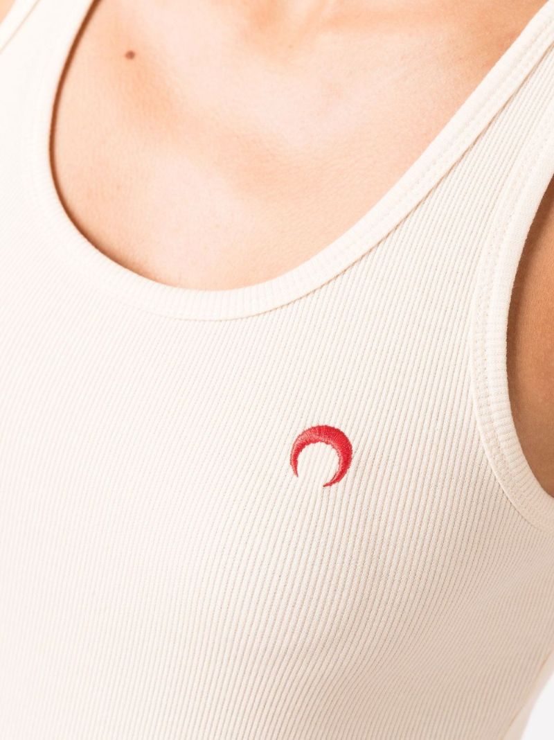 Neutral Ribbed Organic Cotton Vest Top