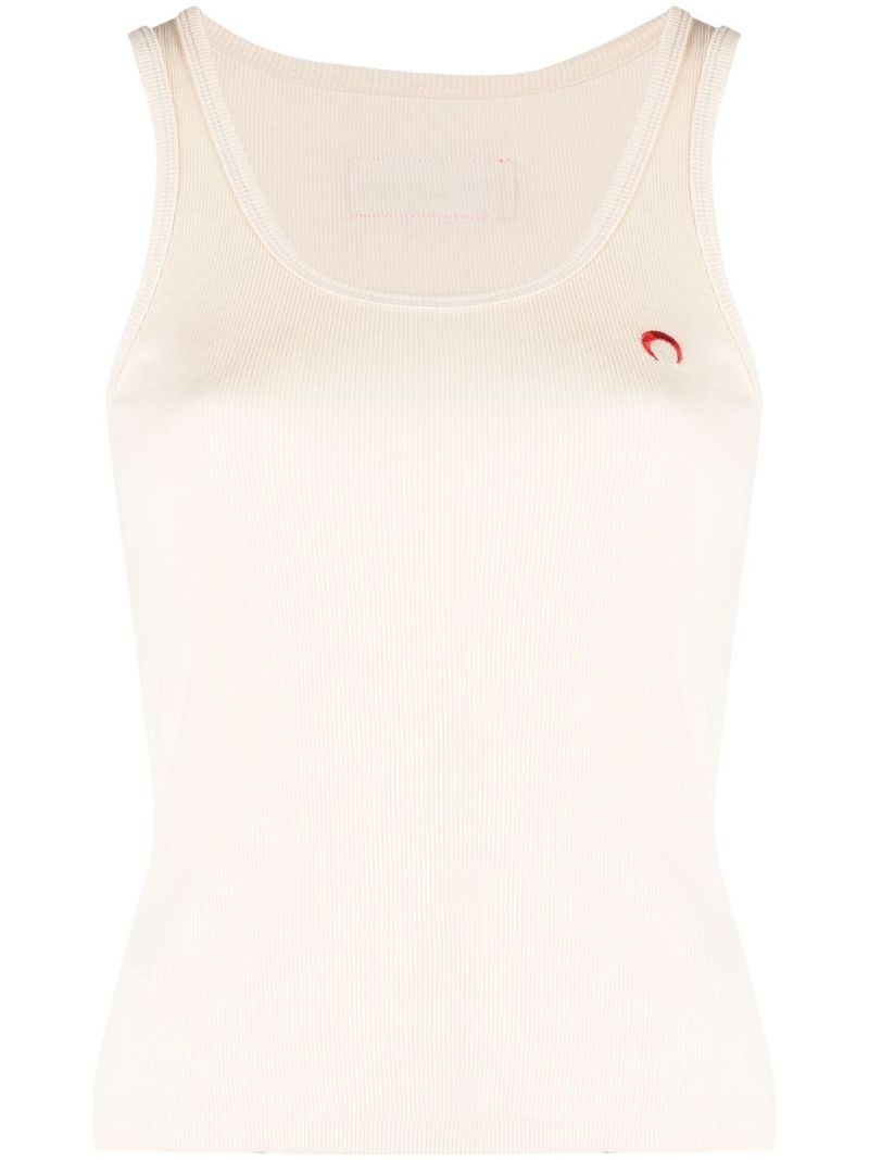 Neutral Ribbed Organic Cotton Vest Top
