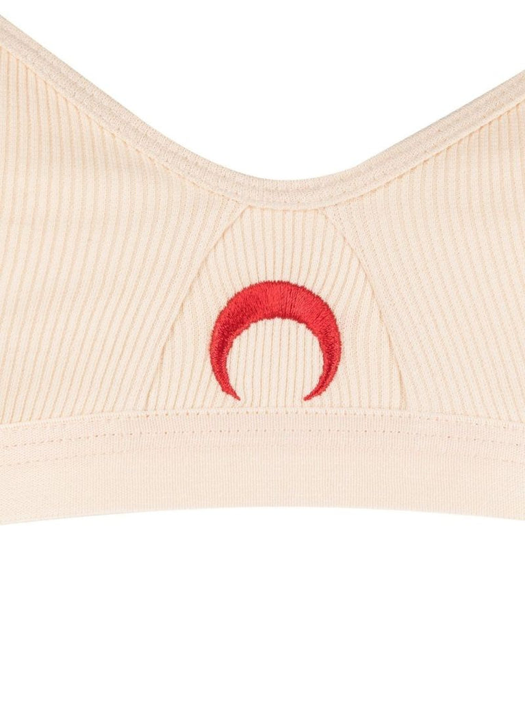 Neutral Crescent Moon Organic Cotton Bra