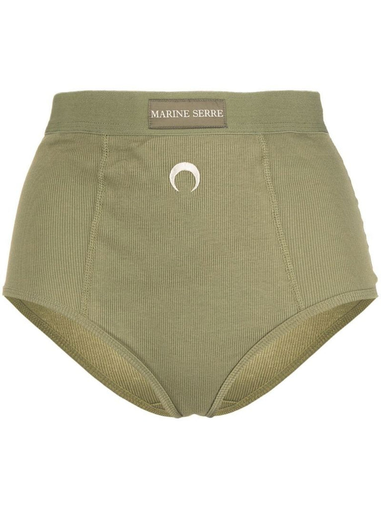 Green Crescent Moon Organic Cotton Briefs