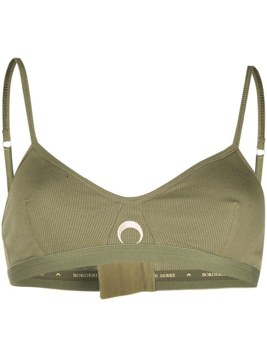 Green Crescent Moon Organic Cotton Bra