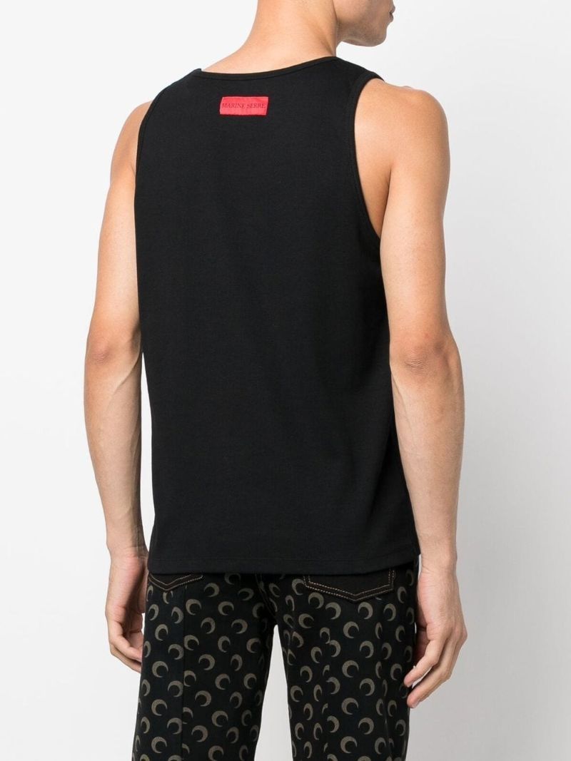 Black Crescent Moon Organic Cotton Tank Top
