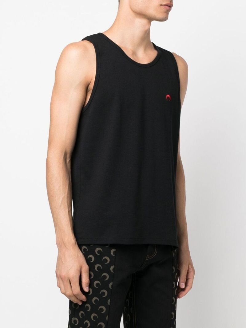 Black Crescent Moon Organic Cotton Tank Top