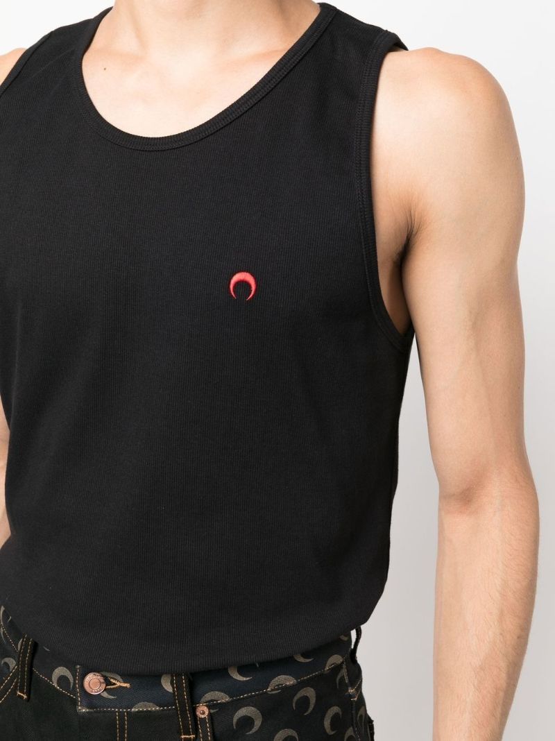 Black Crescent Moon Organic Cotton Tank Top