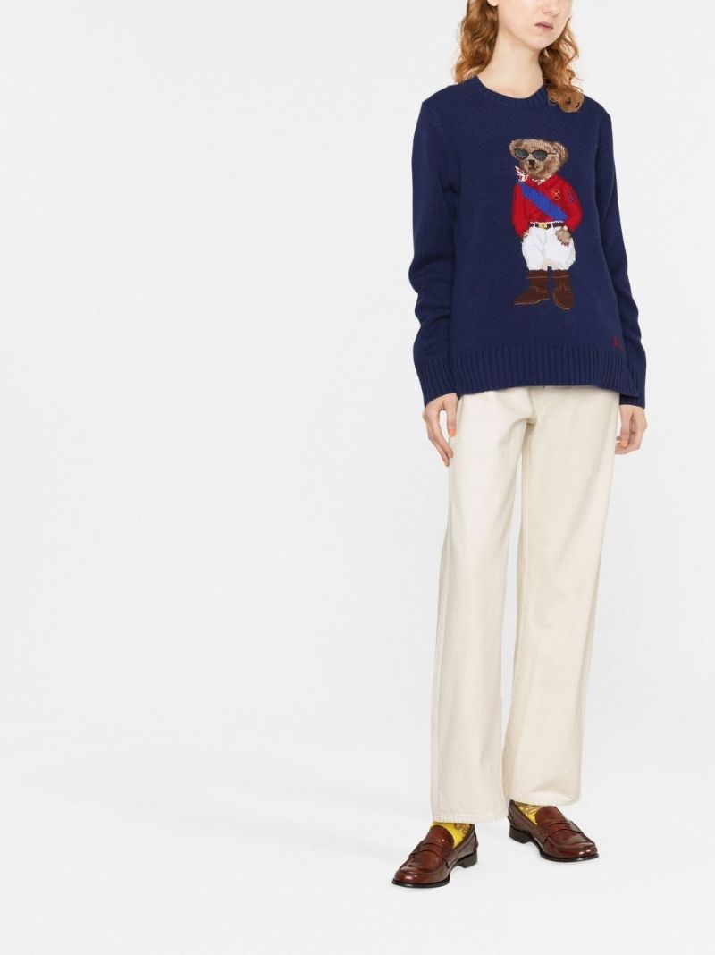 Blue Polo Bear Knitted Sweater