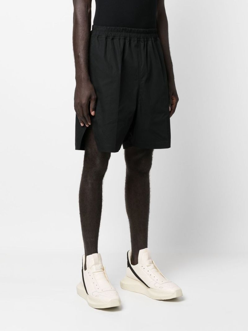 Black Straight-leg Track Shorts