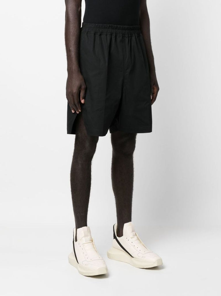 Black Straight-leg Track Shorts
