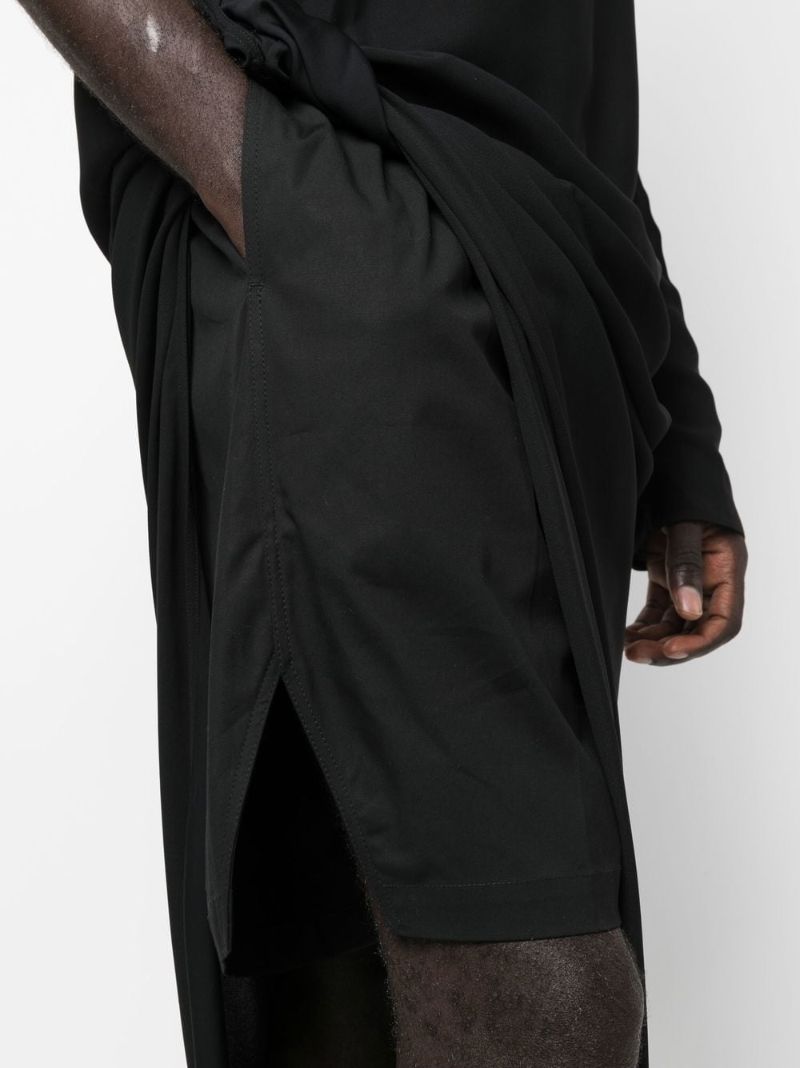 Black Straight-leg Track Shorts