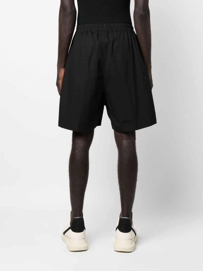 Black Straight-leg Track Shorts