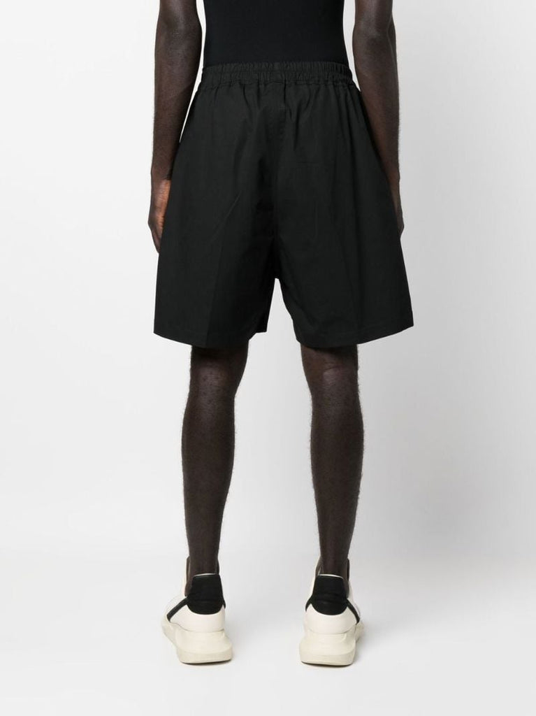Black Straight-leg Track Shorts
