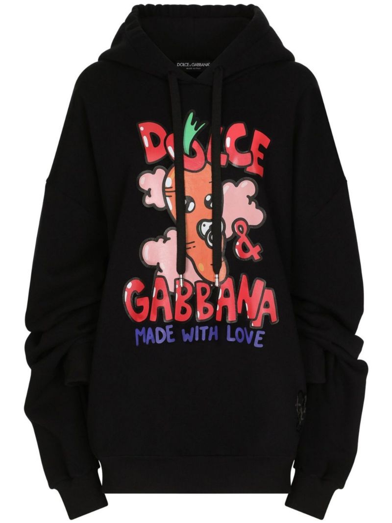 X Gianpiero DÃ¢â_x0082_¬â_x0084_¢alessandro Black Graphic Print Hoodie