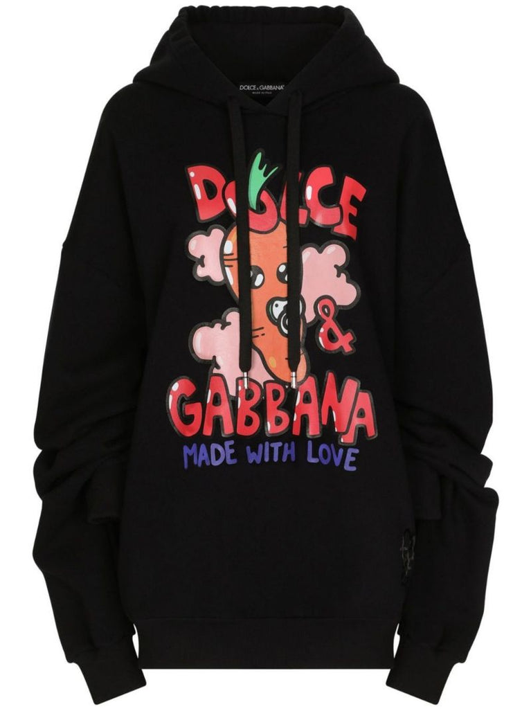 X Gianpiero DÃ¢â_x0082_¬â_x0084_¢alessandro Black Graphic Print Hoodie