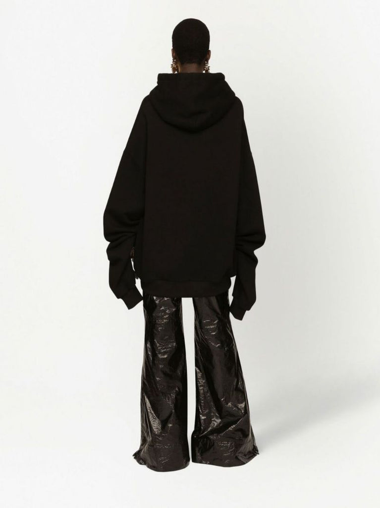 X Gianpiero DÃ¢â_x0082_¬â_x0084_¢alessandro Black Graphic Print Hoodie