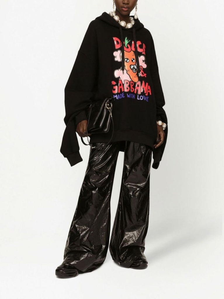 X Gianpiero DÃ¢â_x0082_¬â_x0084_¢alessandro Black Graphic Print Hoodie