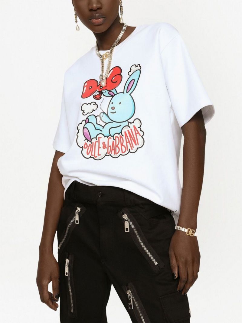 X Gianpiero D'alessandro White Graphic Print T-shirt