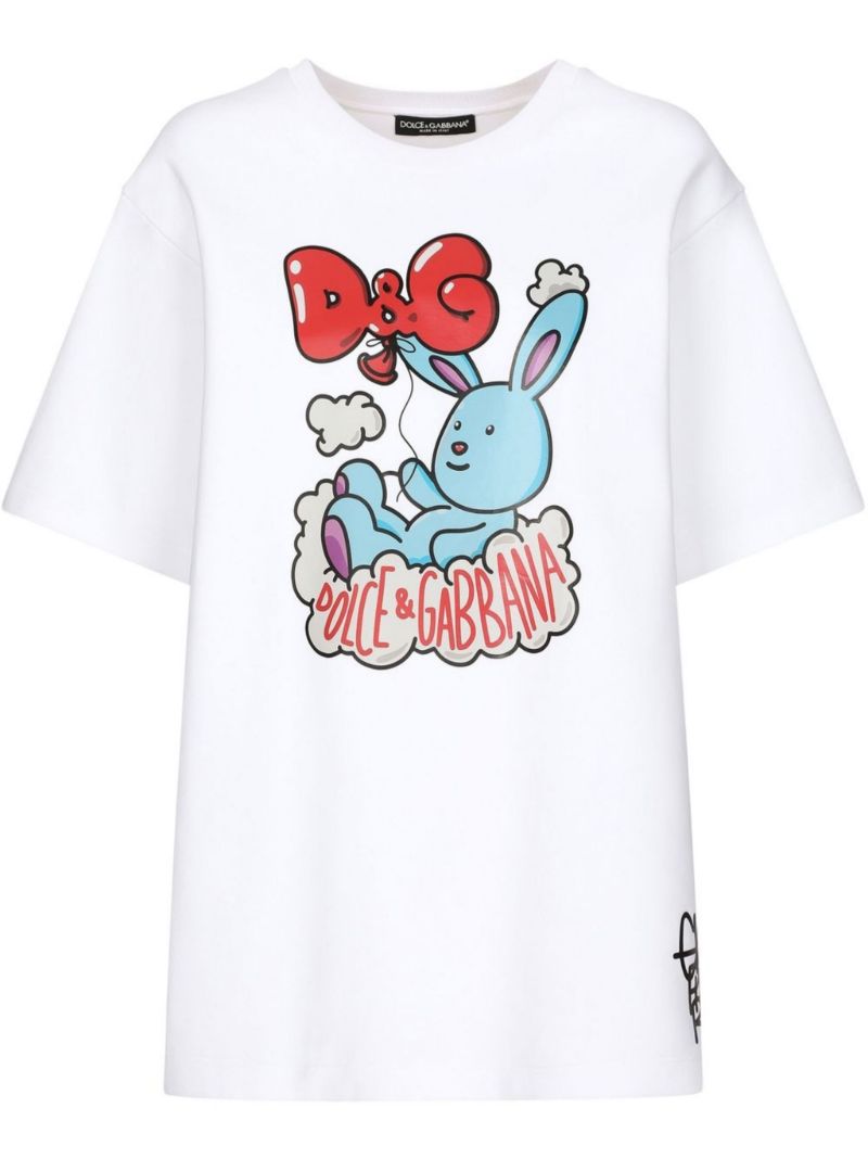 X Gianpiero D'alessandro White Graphic Print T-shirt