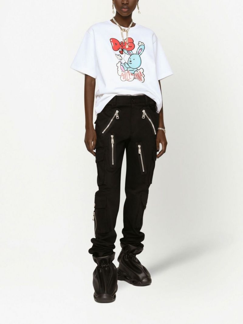 X Gianpiero D'alessandro White Graphic Print T-shirt