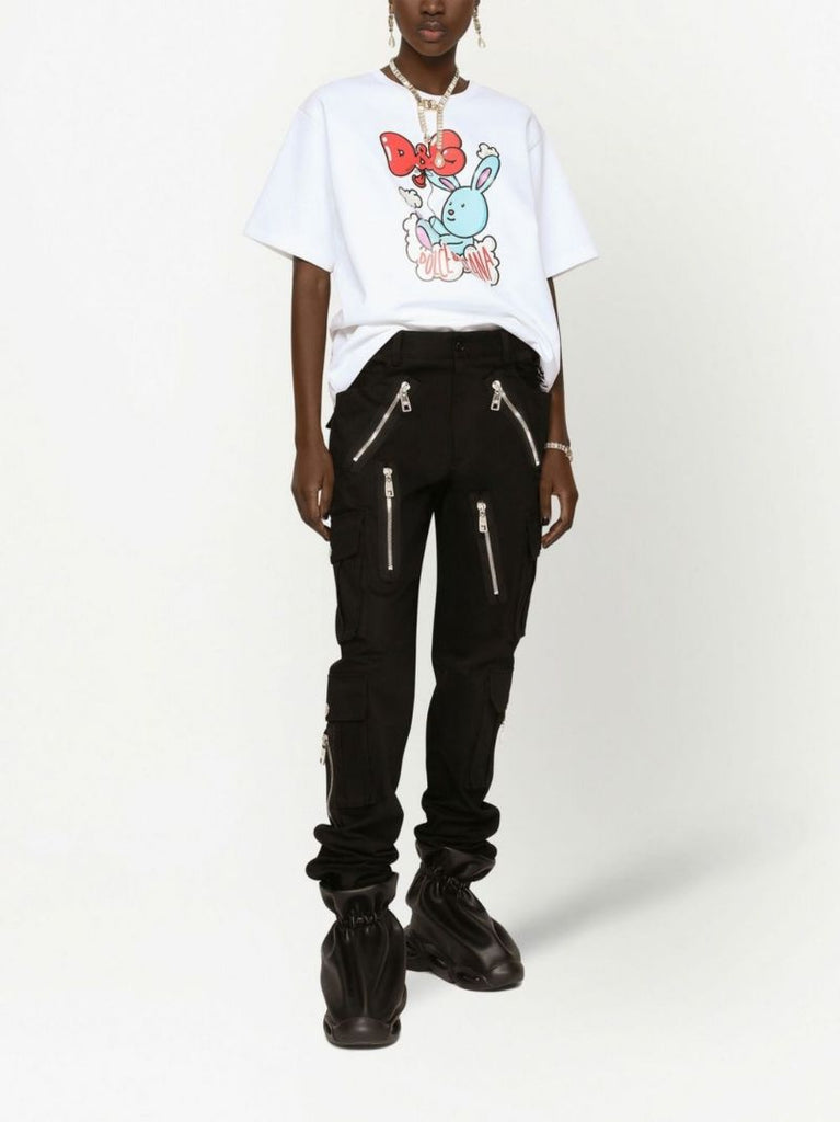 X Gianpiero D'alessandro White Graphic Print T-shirt