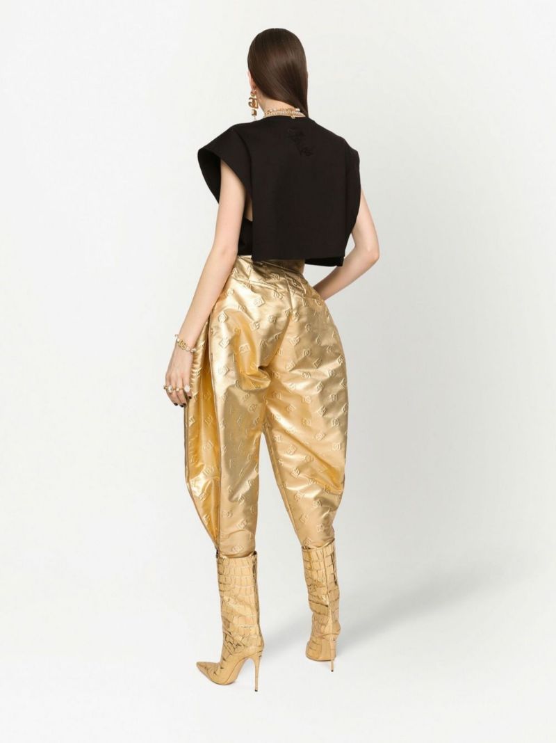 X Gianpiero DÃ¢â_x0082_¬â_x0084_¢alessandro Black Graphic Print Cropped Vest