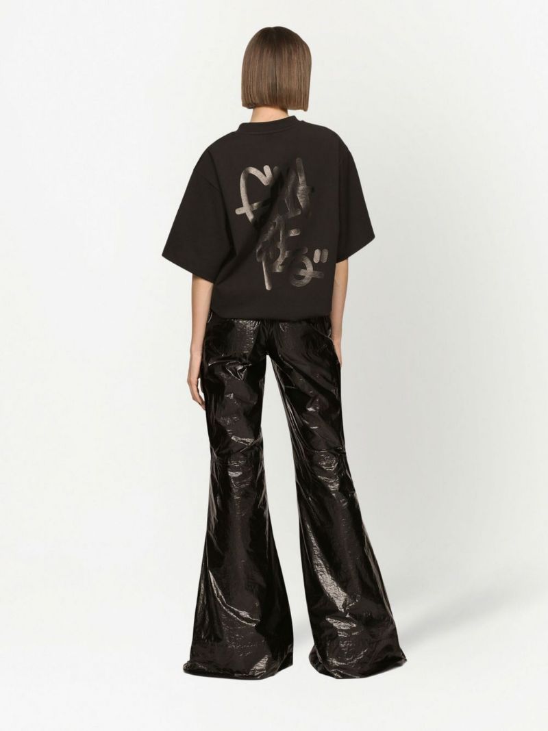 X Gianpiero D'alessandro Black Graphic Print T-shirt