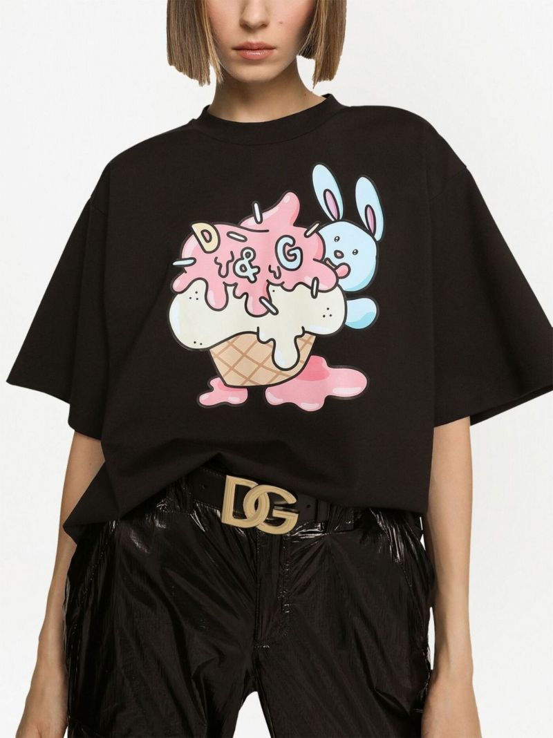 X Gianpiero D'alessandro Black Graphic Print T-shirt