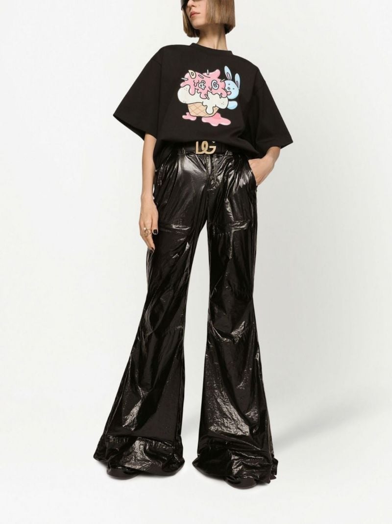 X Gianpiero D'alessandro Black Graphic Print T-shirt
