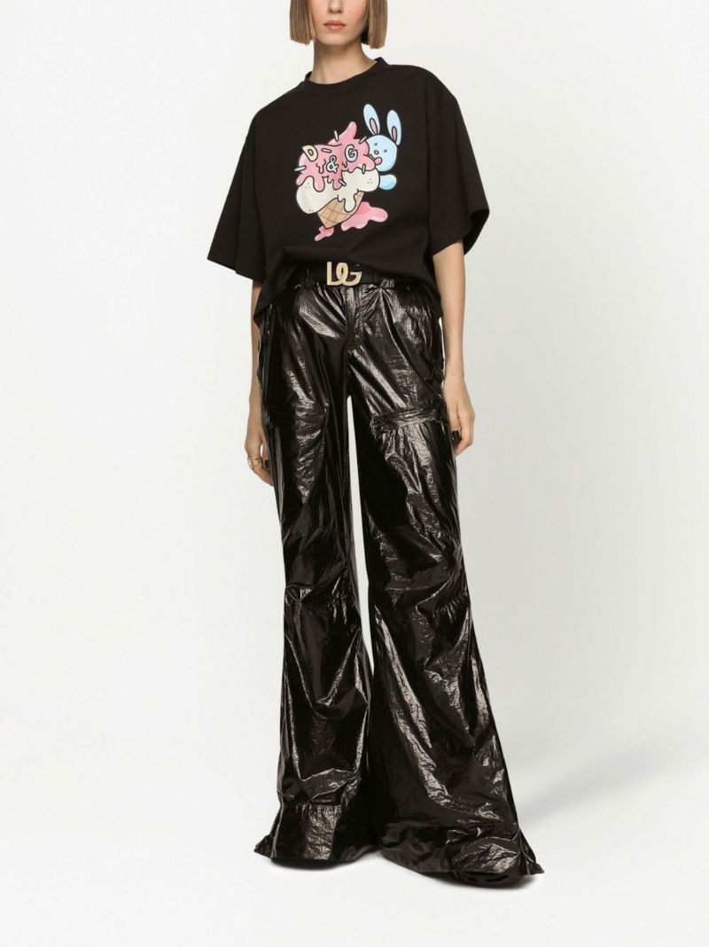 X Gianpiero D'alessandro Black Graphic Print T-shirt
