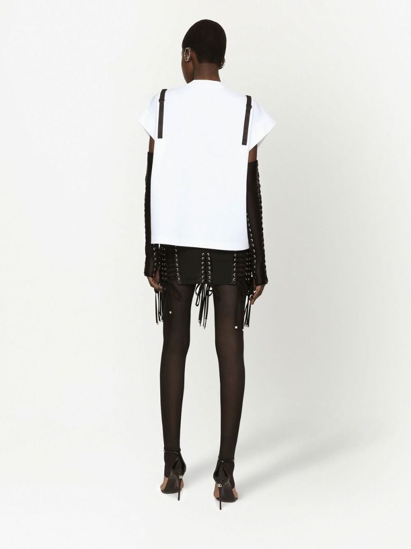 White Lace Overlay T-shirt