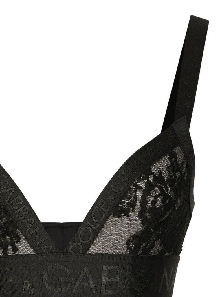 Black Lace Triangle Bra
