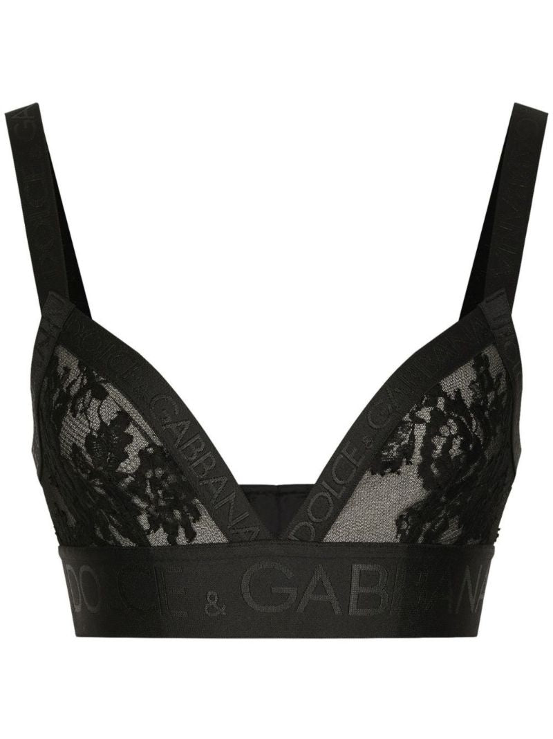Black Lace Triangle Bra