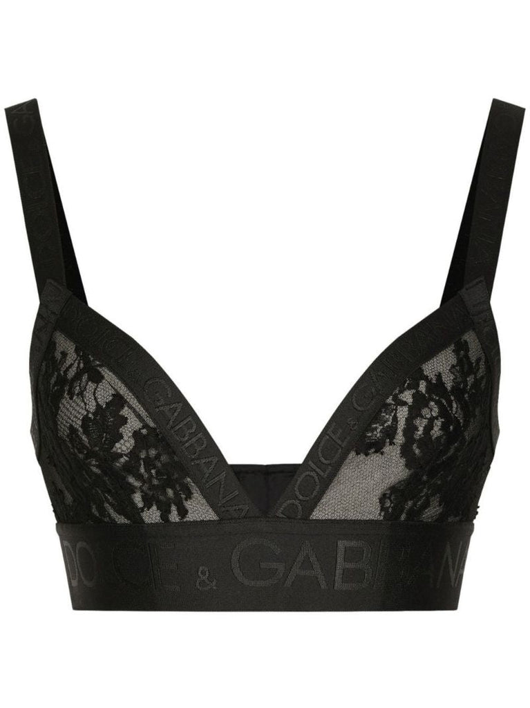 Black Lace Triangle Bra