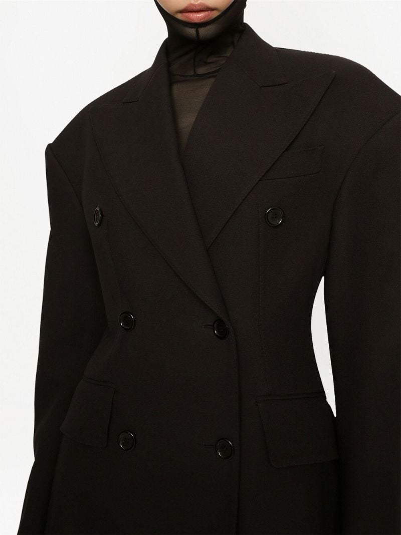 Black Double-breasted Tailored Jacket