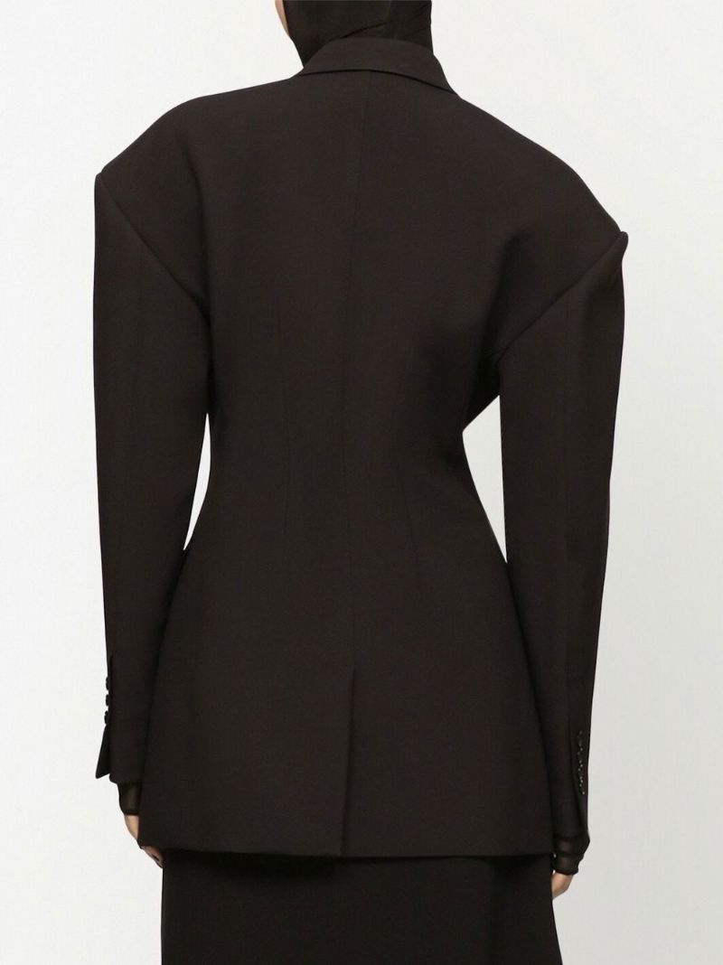 Black Double-breasted Tailored Jacket