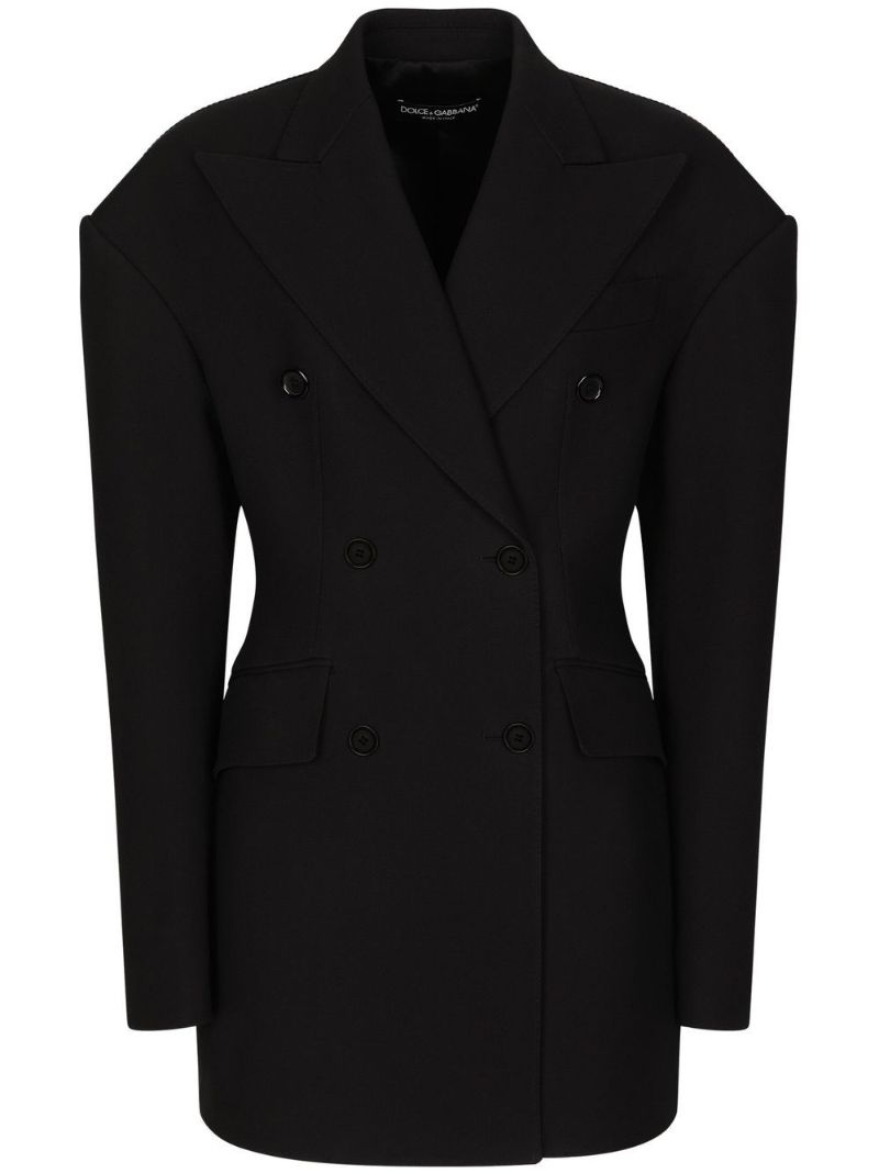 Black Double-breasted Tailored Jacket